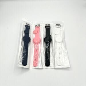 NEW Set of 4 Silicone Lightweight Water Resistant Airtag Wristbands